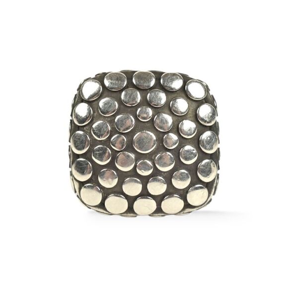 John Hardy Sterling Silver Dot Square Cocktail Ring.                 |Size: 7| - Picture 6 of 11
